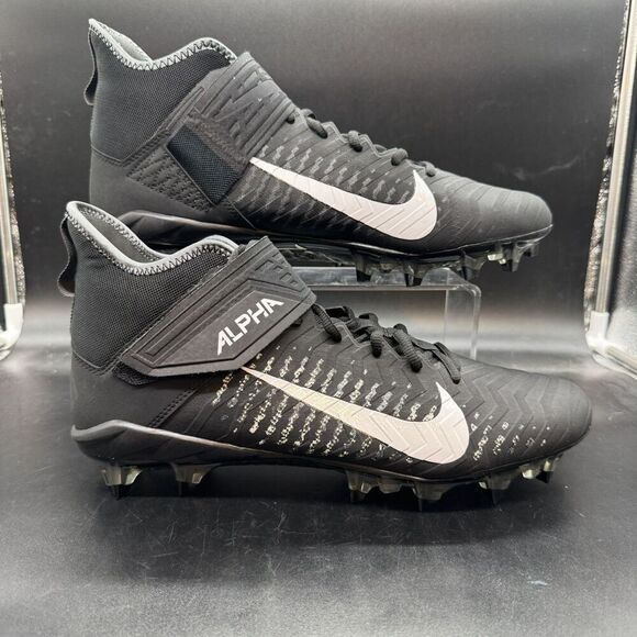 NEW Nike Alpha Menace Pro 2 Mid Football Cleats Black AQ3209-002 Men’s Size 12